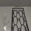 2 Pack Pot Lid Organizer Rack, 6-Tier Pot Lids Holder for Cabinet Door/Wall, No Drilling Adhesive Wall/Door Mounted Rustproof Pot and Pan Cover for Kitchen Storage, Classic Black