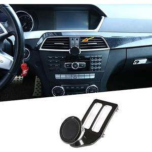 Black Aluminum Alloy Car Center Air Vent Mobile Phone Holder Accessories for Mercedes Benz C Class W204 C180 C200 20082013