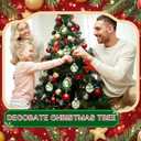 Patelai 24 Pcs Plastic Flat Disc Ornaments for Crafts 3.15" DIY Fillable Hanging Ornament Christmas Tree Ball for DIY Crafts Holiday Xmas Tree Home Decor (Glitter Green,Oblate Spheroid)