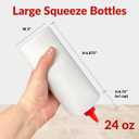 Reli. Plastic Squeeze Bottles, 24 oz. | 8 Pack | Condiment Squeeze Bottles for Sauces | White w/Red Twist Cap | Large 24 Ounce | Use for Condiments, Olive Oil, Liquids