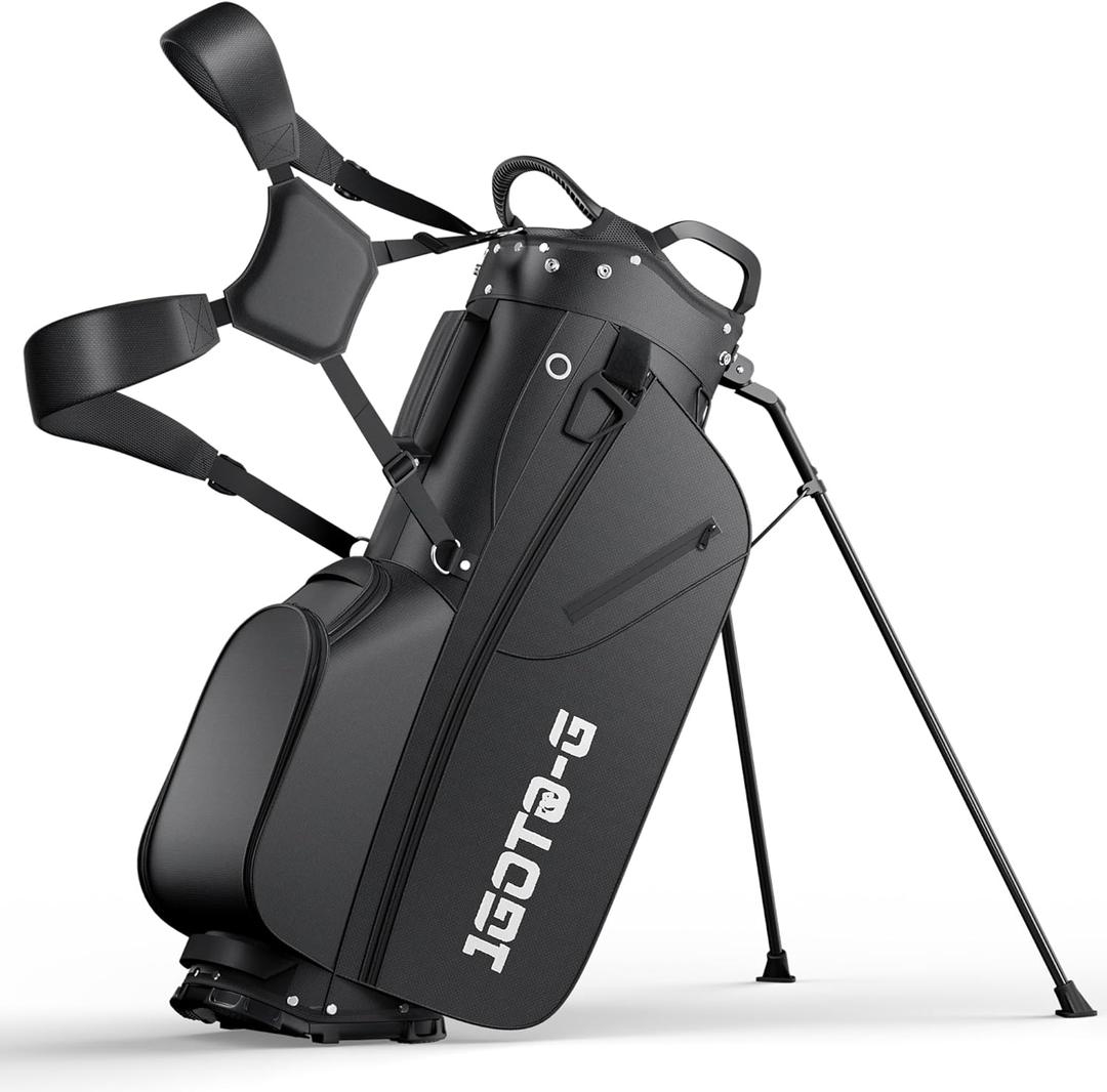 7-Way Golf Stand Bag - Lightweight Golf Club Bags with 7 Full-Length Dividers, Cooler, Rain Hood for Men and Women