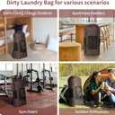 VOOWO College Laundry Bag, Large Laundry Backpack, College Dorm Room Essentials For Guys Girls, Dorm Laundry Bag Backpack With Shoulder Straps, Dirty Clothes Travel Laundry Bag (Dark Print)