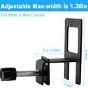 Non Slip Mattress Gaskets for Bed Frame, 6 pcs Mattress Holder in Place Gripper, Anti-Slip Baffle Fit for Metal Bed Frames, Easy to Installation Metal Pad Gripper, Black
