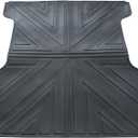 Rubber Truck Bed Mat Fits for 2004-2024 NISSAN Titan 5.5ft Bed TPE 3D Rear Storage Cargo Liner All Weather Rubber Car Bed Floor Liner Floor Mat Black