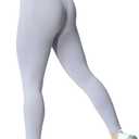 Aoxjox Women's Scrunch Butt Lifting Seamless Leggings Booty High Waisted Workout Yoga Pants 23" (A Light Grey) XS