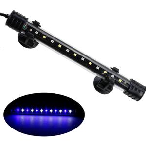 AQUANEAT Aquarium LED Submersible Light 7.5 Inch Underwater Fish Tank Light (White & Blue)