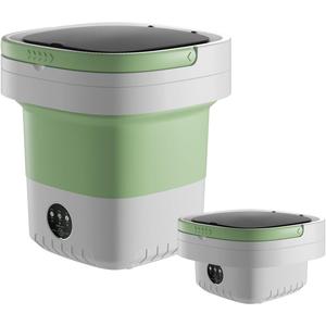 Portable Washing Machine, 16L Large Capacity Laundry Washer Cleaning for Underwear, Baby Clothes, Shirts,Small Delicates. Foldable Mini Washer and Dryer Combo for Apartment,Hotel,Camp,RV,Travel(Green)