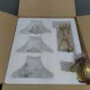 Vintage 3-Light Bathroom Vanity Light Fixture, Vintage Vanity Light with Crystal Glass Shade in Matte Antique Brass Finish, 3-Light Retro Bathroom Light Fixture