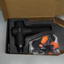 TOLOCO Massage Gun Deep Tissue, Percussion Massage Gun with 10 Replacement Heads, Super Quiet Portable Electric Massager for Athletes, Relax, Black