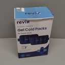 REVIX 16"  9" Flexible Gel Ice Packs Reusable for Lower Back with Strap, Dual-Sided Soft Body Ice Wraps for Shoulder, Neck, Abdomen and Leg Relief, Black 2 Packs