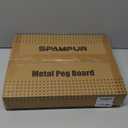 Spampur Peg Board, 4 Pack Metal Pegboard Panels Black Pegboards Wall Organizer, Tools Pegboard Storage System for Workbench, Garage Tool Storage, Office Organization, Wall Home, Craft Room