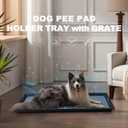 HQ4us Dog Pee Pad Holder Tray with Grate 34x23, Large Dog Litter Box Toilet, Puppy Pee Pad Holder, Less Mess, Dog Potty Indoor Outdoor for Balcony