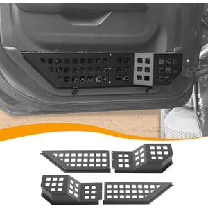 Front Door Storage Pockets, Door Side Insert Organizer Box Metal Door Net Pocket Replacement for Jeep Wrangler JL JLU & Gladiator JT 2018-2024, Interior Accessories, Black