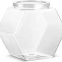 Hexagonal Plastic Candy Jar with Lid, Clear Cookie Jars 29 OZ, Clear Candy Containers, Hexagon Cookie Jars with Lids, Plastic Dry Food Jar for Snacks, Candys, Cookies, Dog Treats