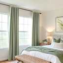 100% Blackout Shield Linen Blackout Curtains for Bedroom 84 Inches Long, Back Tab/Rod Pocket Living Room Drapes, Thermal Insulated Blackout Curtains 2 Panels Set, 50" W x 84" L, Sage