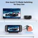 Switch 2 Portable Dock - [5-in-1] TV Docking Station Replacement: 4K@60Hz HDMI, Gigabit LAN, 100W PD Dock Adapter, 25Gbps USB-A, Compact for Nintendo Switch 2 Travel/TV/Charging (Official-Size 1/2)