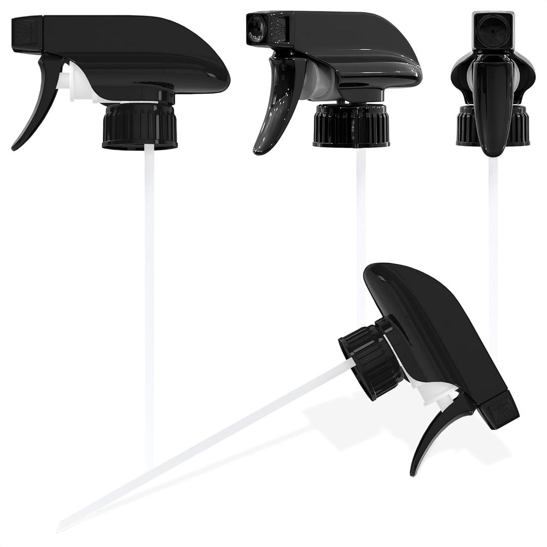 4 Pcs Spray Nozzle for Bottles - Spray Bottle Tops Replacement, Durable Plastic, Adjustable Length, 2 Spray Modes, Fits 8 Oz and 16 Oz Bottles, Good Sealable Fit for Home and Garden Use