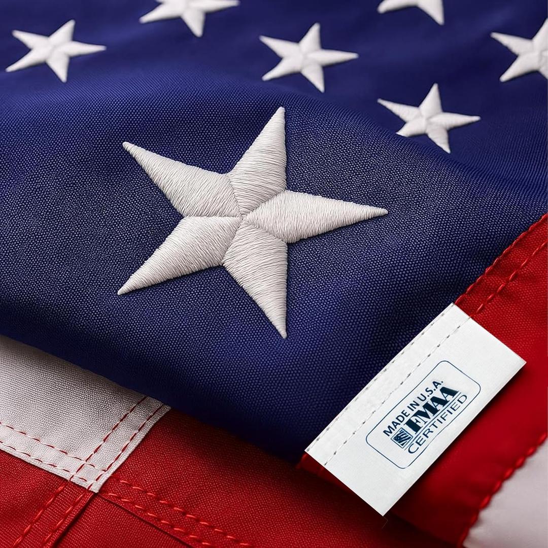 American Flag | American Flags for Outside 4X6 |100% Made in USA Flags-not imported - US Flag 4X6 American Flag Heavy Duty Outdoor with Embroidered Stars and Sewn Stripes | Flag for Outside-FMAA CERTIFIED