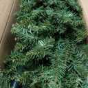 7 ft. PVC Hinged Pre-lit Fir Pencil Artificial Christmas Tree