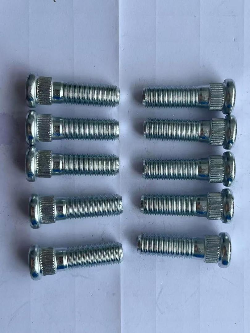 10 PCS Serrated Wheel Stud Bolts 610-378 M12-1.25 * 42mm, 14.35mm Knurl Replacement for Infiniti Nissan Suzuki and More 43222-70T00; 43222-21B00