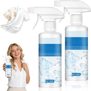2PCS Clothing Emulsifier Stain,Fly Clothing Emulsifier,Powerful Clothes Dry Clean Spray,No Damage Fabric Spot