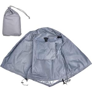 Pet Cage Cover Water Prevent Sunshade Oxford Cloth Pet Kennel Cover for Outdoor Activities (Gray)