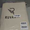 RUVANTI Flannel Sheets Queen Size - GOTS Certified 100% Organic Cotton, 4 Piece Warm, Soft & Breathable Set, Deep Pocket Snug Fit, Double Brushed Cozy All Season Bedding, Natural