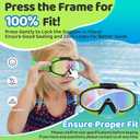 Vvinca Kids Goggles with Comfort Fabric Strap, Kids Swim Goggles Wide View Anti-Fog/UV No Leaking Swimming Goggles for 3-14 (Green)