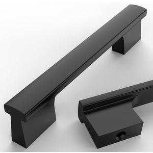 Asidrama 10 Pack 4 Inch(102mm) Matte Black Kitchen Cabinet Handles, Cabinet Pulls Kitchen Cabinet Hardware for Cupboard Drawer Pulls