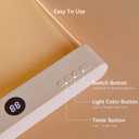 LED Book Light and Night Light 2 in 1, 3 Color Temperatures & Stepless Dimming, USB Rechargeable Reading Light with Timer for Night Reading (Pink)