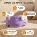 Sleep Mask with Headphones AI Smart Sleep Aid Machine with Sleep Monitoring APP Control White Noise & Meditation Wholesale Music 3D Breathable Eye Mask for Travel Home Office Naps