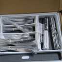 49-Piece Silverware Set with Organizer, Heavy Duty Stainless Steel Flatware Set for 8, Cutlery Utensil Sets with Steak Knives, Rust-proof, Mirror Polished, Dishwasher Safe, Heavy Duty