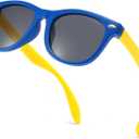 3 Pack kids sunglasses for Boys Girls Kids Polarized Sunglasses (Black+blue+light Blue)