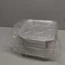 x8 Aluminum Pans with Lids - 30 Pack Disposable Baking Square Aluminum Foil Pans with Covers - Tin Foil Pans for Air Fryer, Oven, Cooking