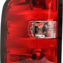 Tail Light Assembly Compatible With 2007-2013 Chevy Silverado 1500 2500HD 3500HD GMC Sierra 2500 HD 3500 HD (Black Border, Left Driver Side)