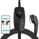 Lectron Portable Level 1 J1772 EV Charger with Wi-Fi/App Control - 12 Amp, 120V Portable Charger with NEMA 5-15 Plug, 16ft Charging Cable - for J1772 Electric Vehicles ONLY