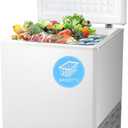 Chest Freezer 2.8 Cubic Feet Compact Freezer with 2 Removable Baskets, Free Standing Top open Door Deep Freezer, Adjustable Temperature for Home Dorm, Bar, Basement, Kitchen (White)