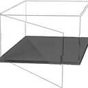 Clear Acrylic Display Case, Self-Assembly Acrylic Box with Black Thick Base and Side Door, Dustproof Protection Showcase Organizer for Collectibles Doll Toys Models Figurine (30X15X25cm/12X6X10inch)