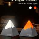 Volcano Lamp, 2000mAh Nursery Night Light for Kids with 6 Modes, Rechargeable Bedside Nightlight with Timer, Cool Room Decor and Cute Office Desk, Unique Christmas Gifts for Teens Boys Girls (Gray)