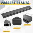 Blulu 36" Aluminum Exterior Door Threshold 5 5/8" Outdoor Swing Threshold Heavy Duty Adjustable Aluminum Door Sill Pan for Weatherproof & Easy Install for Residential/Commercial Use, Black (1 Pc)