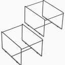 Hanging File Folder Frame Letter Size, 10" H, Height Dot Not Fit All Filing Cabinet Drawer, Desk Metal Hanging Folders Organizer Holder Rack, Black, 2 Pack