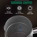 Huogary Milk Frother, Milk Frother and Steamer for Milk Foam & Hot Milk(4.5oz/10.5oz), Electric Milk Frother and Warmer for Homemade Latte, Cappuccinos, Macchiato, 120V, White