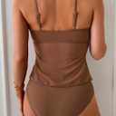 B2prity Tankini Swimsuits for Women, Tummy Control Flowy Mesh Tops, High Waisted Bottoms, Coquette 2 Piece Bathing Suits (XL)