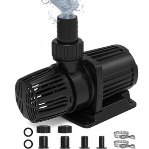 1322 GPH Submersible Water Pump, 45W Pond Pump with 15FT. Lift Height for Koi Pond Pool, Waterfall, Fish Tank, Aquarium, Statuary, Hydroponic, Ultra Quiet, Barrier Bag & 16.5FT Power Cord