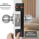 Door Latch Guard Plate 12 with 1 Offset Cover, Protector Shield for Door Knob/Deadbolt/Mortise/Double Door Lock, Outswing Door Security, Heavy Duty Version(1 Pack)