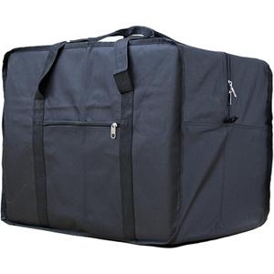 Extra Large Foldable Duffel Bag for Travel  Heavy-Duty Cargo Bag with Zippers & Reinforced Handles, TSA Approved, Water-Resistant size 25x19.5x13, TSA Aprove, load up to 50 lb (black)