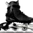 Inline Skates PRO for Adult Women - ABEC-9 Bearing with Breathable Lining for Male Female, Optional Brake, Size W 6-9, Black (US W 7)