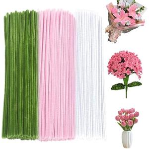 300 Pcs Thick Pipe Cleaners Craft Supplies 3 Assortment Pastel Macaron Color Chenille Stems for Art and Craft Projects Creative DIY Decorations (Lily color-300pcs)