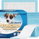 HONEY CARE All-Absorb, Large 22" x 23", 100 Count, Dog and Puppy Training Pads, Ultra Absorbent and Odor Eliminating, Leak-Proof 5-Layer Potty Training Pads with Quick-Dry Surface, Blue, A01