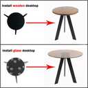 MBQQ Furniture Legs 28" Height Rustic Decory Table Legs,Heavy Duty 3-Legged Support Metal Desk Legs,Table Base,Industrial Modern, DIY Iron Coffee Table Legs